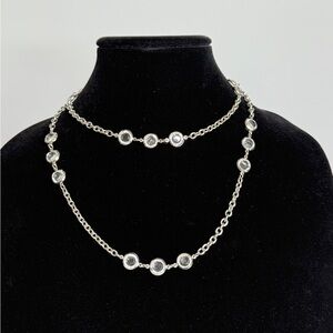 🚨3 for $15🚨 Silver Tone Necklace with Crystal Accents